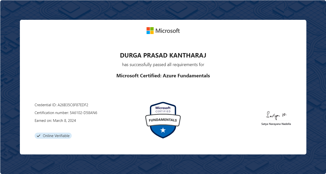 Microsoft Certified Azure Fundamentals