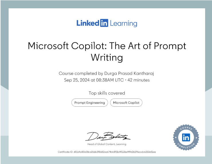 Microsoft Copilot The Art of Prompt Writing